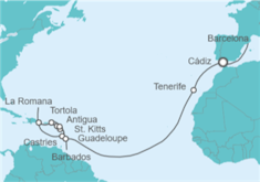 Itinerario del Crucero Encanto azul - Costa Cruceros