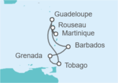Itinerario del Crucero Barbados, Martinica - Costa Cruceros