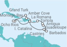 Itinerario del Crucero Jamaica, Bahamas, República Dominicana, Santa Lucía, Barbados, Guadalupe, Antigua Y Barbuda, Isla... - Costa Cruceros