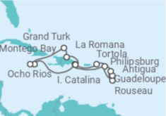 Itinerario del Crucero Saint Maarten, Guadalupe, Antigua Y Barbuda, Islas Vírgenes - Reino Unido, República Dominicana, ... - Costa Cruceros
