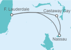 Itinerario del Crucero Bahamas y Castaway Cay  - Disney Cruise Line