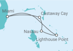 Itinerario del Crucero Bahamas, Lighthouse Point y Castaway Cay  - Disney Cruise Line