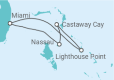 Itinerario del Crucero Bahamas, Castaway Cay y Lighthouse Point - Disney Cruise Line