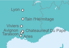 Itinerario del Crucero Desde Aviñón (Francia) a Lyon (Francia) - Riverside