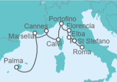 Itinerario del Crucero Francia, Italia - Hapag-Lloyd Cruises