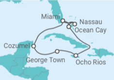 Itinerario del Crucero Bahamas, Jamaica, Islas Caimán, México, Estados Unidos (EE.UU.) - MSC Cruceros