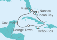 Itinerario del Crucero Bahamas, Jamaica, México y Ocean Cay - MSC Cruceros