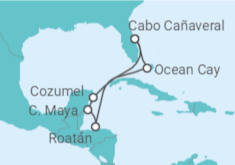 Itinerario del Crucero Ocean Cay, Honduras y México - MSC Cruceros