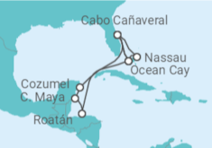 Itinerario del Crucero Ocean Cay, Honduras, México y Bahamas - MSC Cruceros