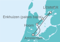 Itinerario del Crucero Crucero por Países Bajos desde Ámsterdam  - CroisiEurope