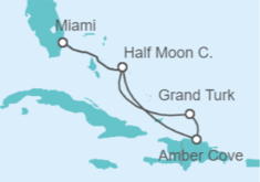 Itinerario del Crucero Caribe Tropical - Holland America Line