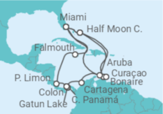 Itinerario del Crucero Desde Fort Lauderdale (Miami) a Puerto Limón (Costa Rica) - Holland America Line