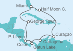 Itinerario del Crucero Desde Fort Lauderdale (Miami) a Puerto Limón (Costa Rica) - Holland America Line