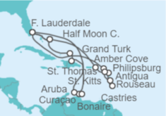 Itinerario del Crucero Desde Fort Lauderdale (Miami) a Charlotte Amalie (St. Thomas) - Holland America Line
