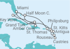 Itinerario del Crucero Desde Fort Lauderdale (Miami) a Charlotte Amalie (St. Thomas) - Holland America Line