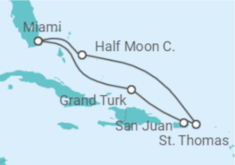 Itinerario del Crucero Bahamas, Puerto Rico, Islas Vírgenes - EEUU - Holland America Line