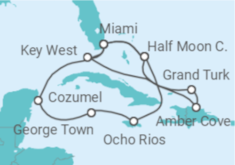 Itinerario del Crucero Desde Miami (EEUU) a Half Moon Cay (Bahamas) - Holland America Line