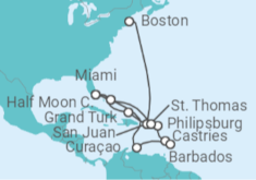 Itinerario del Crucero Desde Boston (EEUU) a Bridgetown (Barbados) - Holland America Line