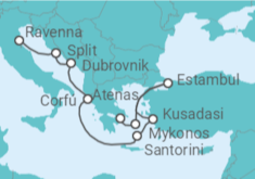 Itinerario del Crucero Italia, Croacia, Grecia, Turquía - NCL Norwegian Cruise Line