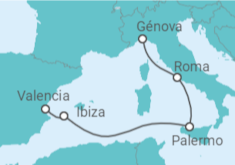 Itinerario del Crucero Italia, España - MSC Cruceros