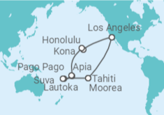 Itinerario del Crucero Islas del Pacífico Sur y Hawái - Princess Cruises