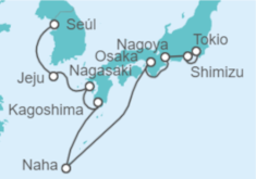 Itinerario del Crucero Osaka, Jeju y Nagoya - NCL Norwegian Cruise Line