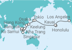 Itinerario del Crucero De Singapur a Los Ángeles (EEUU) - Princess Cruises