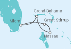 Itinerario del Crucero Great Stirup Cay y Nasáu - NCL Norwegian Cruise Line