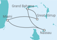 Itinerario del Crucero Great Stirrup Cay Nasáu - NCL Norwegian Cruise Line