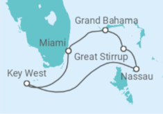 Itinerario del Crucero Great Stirrup Cay y Cayo Hueso - NCL Norwegian Cruise Line