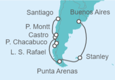 Itinerario del Crucero Chile - Oceania Cruises
