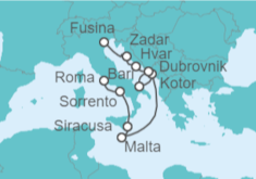 Itinerario del Crucero Italia, Malta y Croacia - Silversea