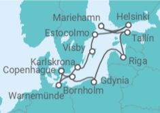 Itinerario del Crucero Capitales Bálticas - Silversea