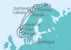 Itinerario del Crucero Noruega desde Copenhague - Silversea