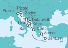 Itinerario del Crucero Grecia, Croacia e Italia - Silversea