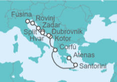 Itinerario del Crucero Grecia, Croacia - Silversea