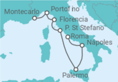 Itinerario del Crucero Riviera italiana - Silversea