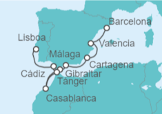 Itinerario del Crucero España, Marruecos - Silversea