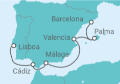 Itinerario del Crucero España desde Lisboa - Silversea