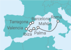 Itinerario del Crucero Mediterráneo Occidental  - Silversea