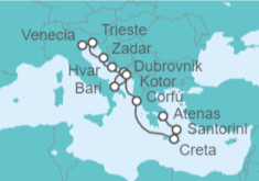 Itinerario del Crucero Italia, Croacia, Grecia - Silversea