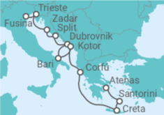 Itinerario del Crucero Italia, Croacia y Grecia - Silversea