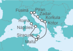 Itinerario del Crucero Italia, Malta y Croacia - Silversea