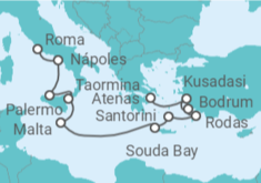 Itinerario del Crucero Italia, Grecia y Turquía - Silversea