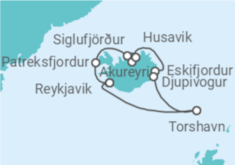 Itinerario del Crucero Islandia - Silversea