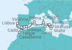 Itinerario del Crucero Marruecos, Italia y España - Silversea