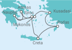 Itinerario del Crucero Islas Griegas y Turquía - Silversea