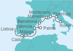 Itinerario del Crucero Italia, Francia y España  - Silversea