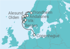 Itinerario del Crucero Fiordos Noruegos - Silversea