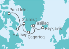 Itinerario del Crucero Canadá, Groenlandia e Islandia - Silversea